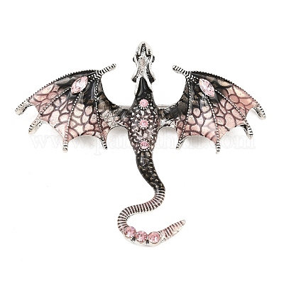 Значки со стразами в виде дракона для рюкзака&nbsp;LS-JEWB-G043-01D-1