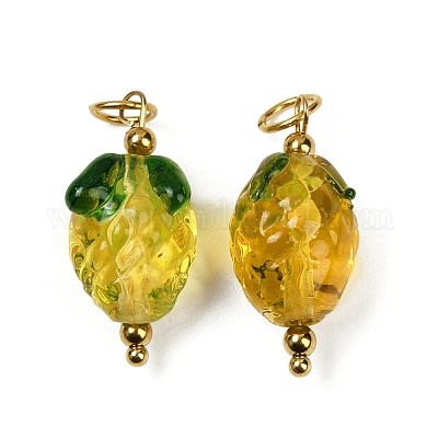 Нержавеющая сталь 304 с подвесками ручной работы в стиле лэмпворк STAS-Q352-02G-B-1