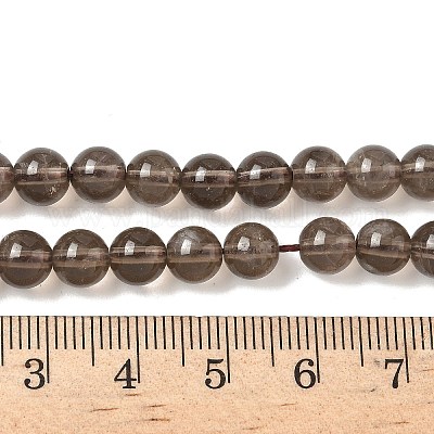 Природный дымчатый кварц нитей бисера X-G-D840-62-6mm-1