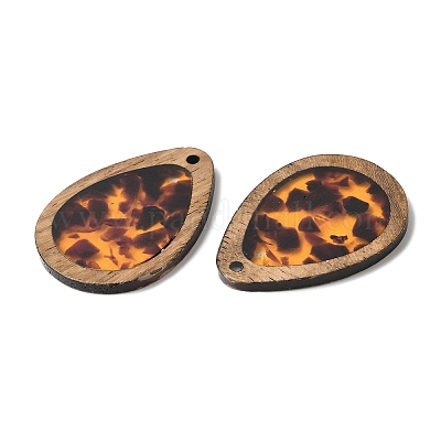 Кулон из дерева и смолы WOOD-H104-22-08-1