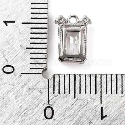 Латунные подвески из прозрачного кубического циркония KK-Z051-01P-01-1