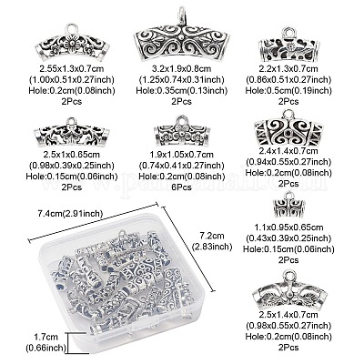 20 шт. 8 стильные тибетские поручни из сплава FIND-YW0003-78-1