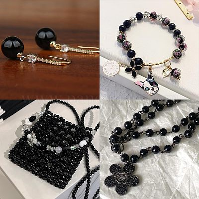 100 шт. круглые бусины из натурального турмалина класса А G-OC0003-03-1