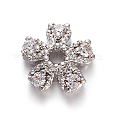 Латунь микро проложить кубический цирконий шарик ZIRC-E158-10P-1