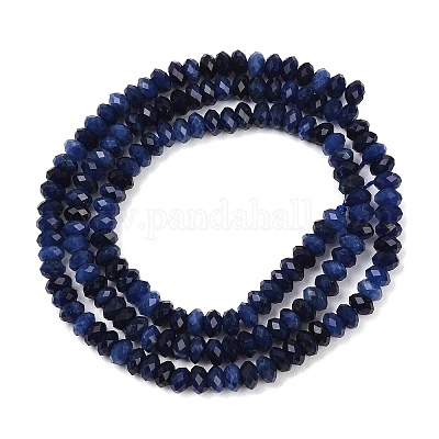 Природный содалит бисер нитей&nbsp;G-B175-A09-2x4mm-1