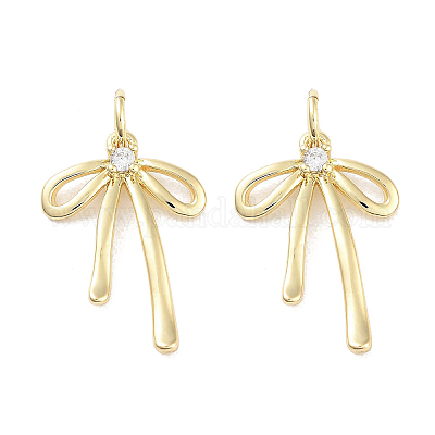 Подвески из латуни с покрытием из прозрачного кубического циркония KK-M293-16G-1