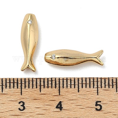 Латунные микро проложить кубического циркония бусы KK-U045-15G-1