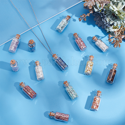 20 шт. 10 стиля стеклянных бутылок желаний подвески PALLOY-HY00068-1