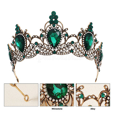 Сплав со стразами резинки для волос PW-WGF24DB-04-1