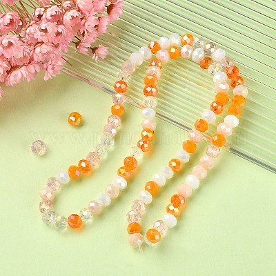 Стеклянные бусины с гальваническим покрытием &nbsp;EGLA-YW0002-D07-1