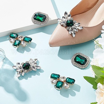 6 шт. 3 стиля украшения для обуви из сплава и стекла со стразами FIND-AR0005-06-1