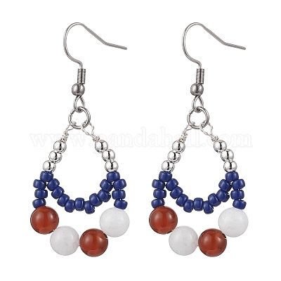 Серьги-капли из нержавеющей стали 304 EJEW-MZ00462-03-1