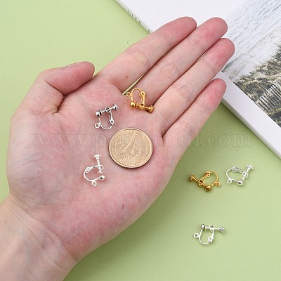 Латунная закручивающаяся серьга с петлей X-EC143-M-1