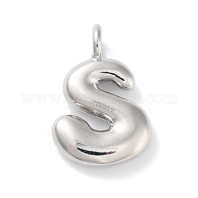 Подвески из латуни с покрытием стойки с буквами-шариками KK-C050-01P-S-1