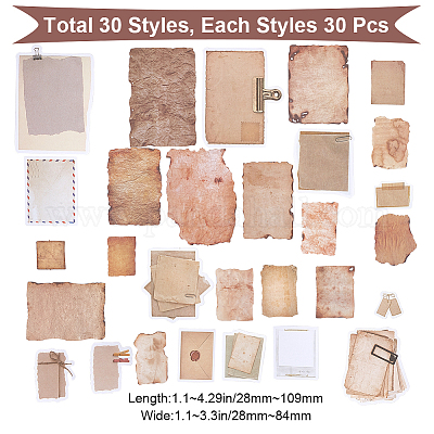 2 комплект из 2-х видов самоклеящихся бумажных наклеек с возможностью маркировки DIY-CP0007-40-1