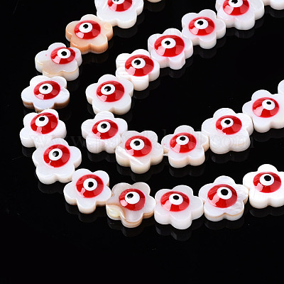 Бусины из натуральных пресноводных ракушек SHEL-Q025-004E-1