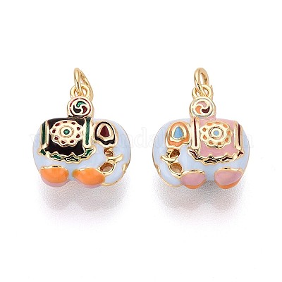 Латунь эмаль подвески KK-T072-23B-G-1