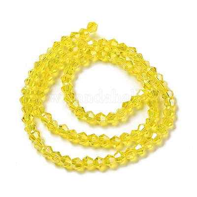 Прозрачные стеклянные бусины гальваническим пряди EGLA-S056-4mm-21-1