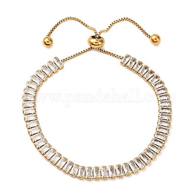 Теннисные браслеты из нержавеющей стали 304 с прозрачными кубическими циркониями BJEW-G754-03G-01-1