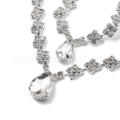 Цепочка для волос из сплава со стразами OHAR-M044-02B-S-1