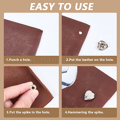 120 пакетик 3-х цветных железных полутрубчатых заклепочных шпилек&nbsp;FIND-GF0008-27B-1