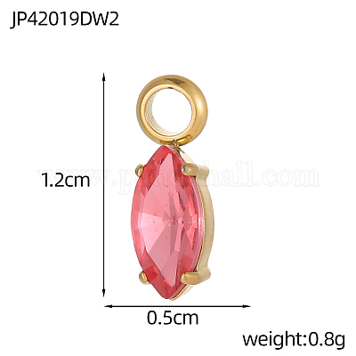 Подвески из нержавеющей стали 304 со стразами STAS-OY003-89G-1
