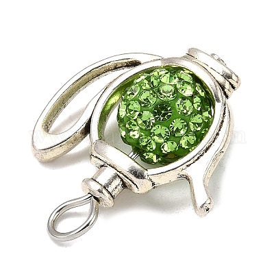 6 шт. 6-х цветные подвески из полимерной глины со стразами PALLOY-JF04097-1