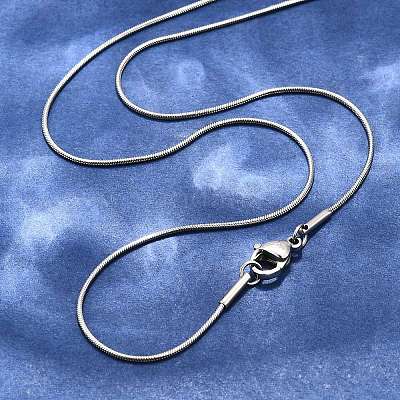 Модные мужские ожерелья-змейки из нержавеющей стали 304 NJEW-M065-A-01-1