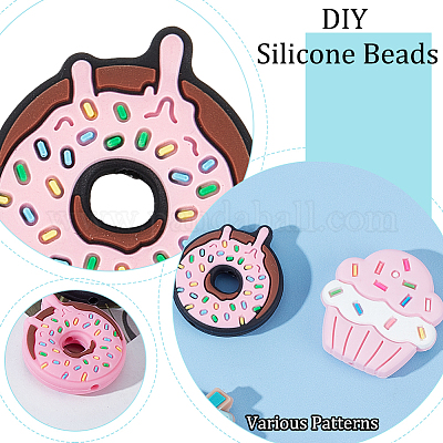 18 шт. 6 стильных экологически чистых силиконовых бусины для пищевых продуктов SIL-GO0001-31-1