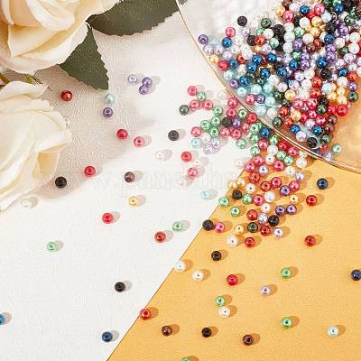 Wholesale PH PandaHall 300pcs 6 Colors 4mm Glass Pearl Beads Craft Pearl  Beads Loose Spacer Beads with 32 Yards 3 Colors Beading Cord Wire 1pc Bead  Punch for Wedding DIY Crafts Jewelry