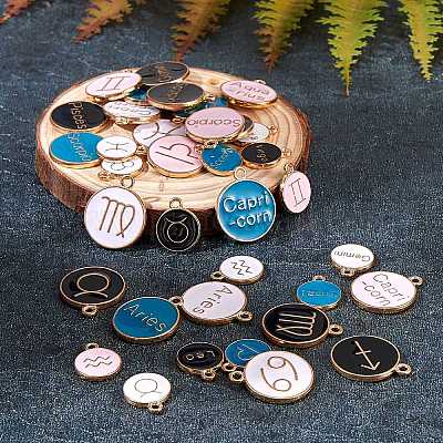 Подвески из эмали и сплава ENAM-SZ0001-14LG-RS-1