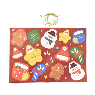 Украшения из бумажной подвески на рождественскую тему DIY-C078-01A-1