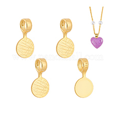 4 шт. 925 плоские клеящиеся скобы из стерлингового серебра STER-PH0003-70-1