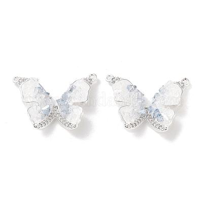 Латунные микропаве прозрачные подвески с фианитом KK-B102-14S-1