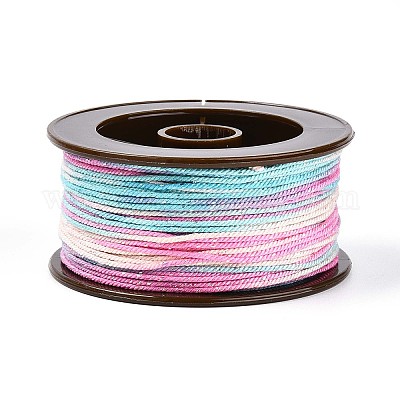 27 м сегментно окрашенные круглые полиэфирные витые шнуры OCOR-N009-02A-06-1