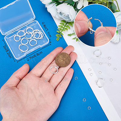 20 шт. латунная фурнитура для сережек-колец KK-BBC0014-56-1