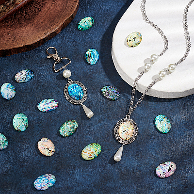 Кабошоны из стекла GGLA-PH0001-53-1