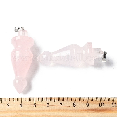 Природного розового кварца подвески G-C187-01E-1