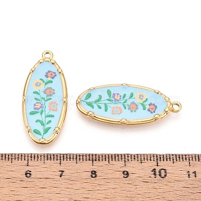 Подвески из нержавеющей стали 304 с цветочным узором и печатным рисунком STAS-T071-27B-G-1