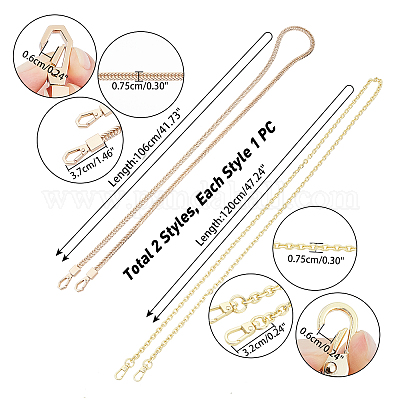 2шт 2 стиля цепи ремня сумки FIND-WR0001-03-1