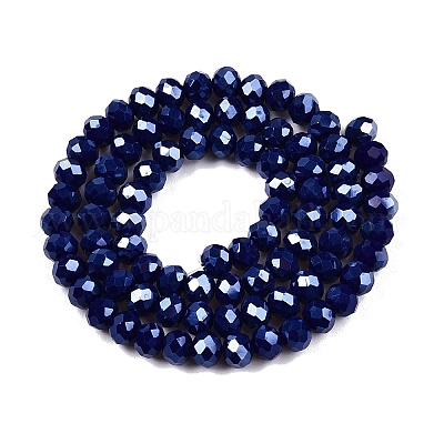 Стеклянные бусины с гальваническим покрытием  EGLA-A044-P6mm-A07-1