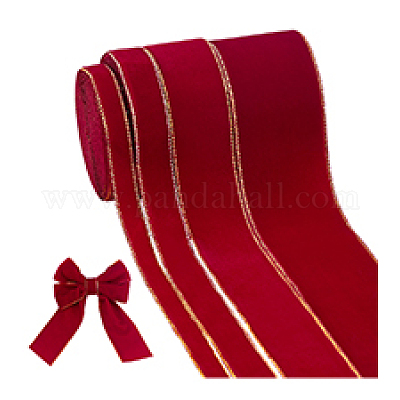 12 ярд полиэстеровой бархатной ленты 4 стилей OCOR-PH0006-19-1
