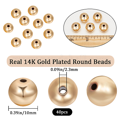 40 шт. латунные бусины с покрытием стойки KK-BBC0011-15C-1