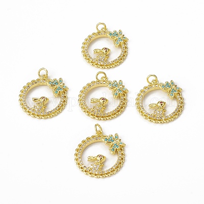 Латунные микро проложить кубического циркония подвески KK-E068-VB006-1