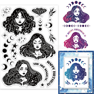 PVC-Plastikstempel&nbsp;DIY-WH0167-57-0392-1