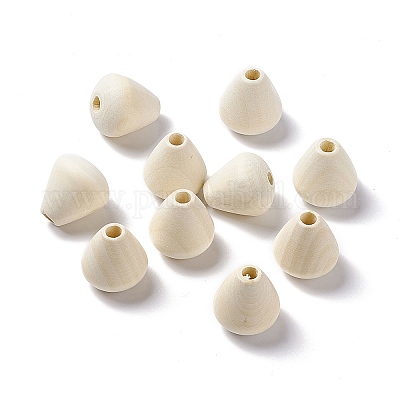 Каплевидные деревянные европейские бусины WOOD-I008-02-1