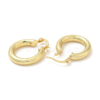 Латунные серьги обруча EJEW-Q773-09G-1