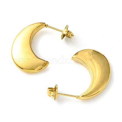 Серьги-гвоздики из нержавеющей стали 304 с ионным покрытием (IP) EJEW-Z038-06G-1