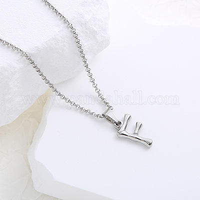 Ожерелья с подвесками в виде алфавита из нержавеющей стали для женщин VK4233-6-1