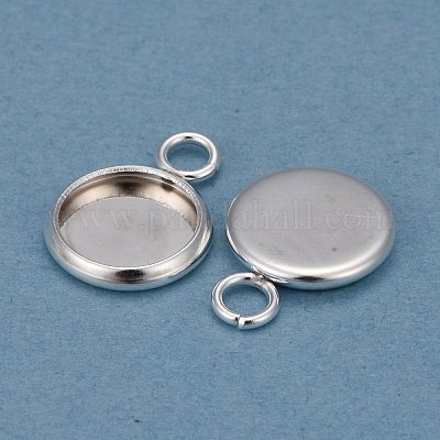 201 оправа для подвески из нержавеющей стали в форме кабошона STAS-F191-14S-A-1